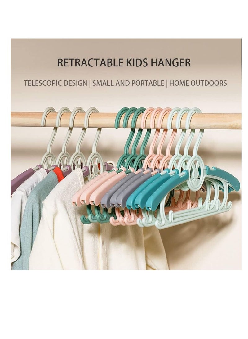 Extendable Baby Hangers, Baby Clothes Hangers, Adjustable Infant and Toddler Hangers, Non-Slip Children Coat Hanger Infant Pant Hanger Children Clothes Hangers, 20PCS (Purple)  - Image 2