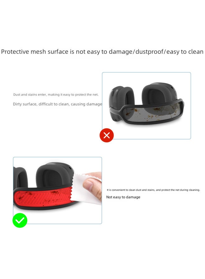 Suitable For Apple For Apple AirPods Max Wireless Bluetooth Headset Protection Beam Cover Silicone Waterproof Cover-Color:T1 Red