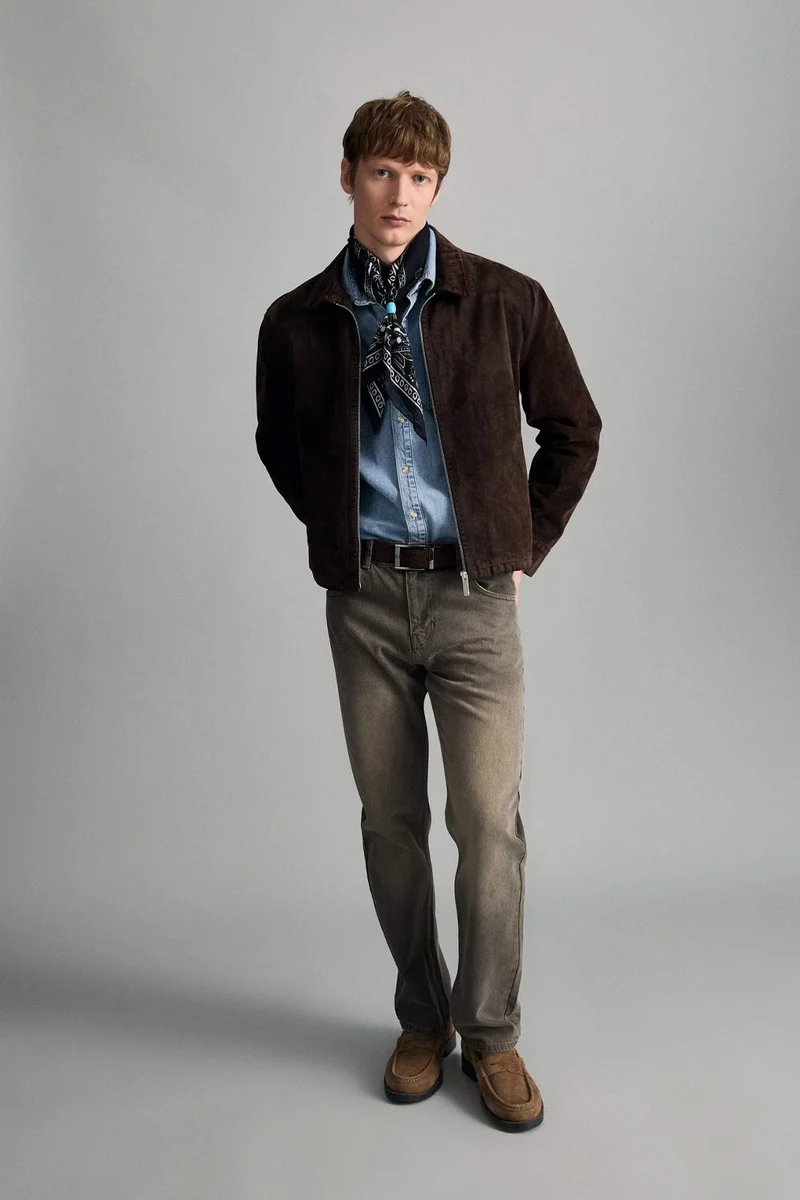 ديفاكتو Straight Fit Soft Texture Trousers