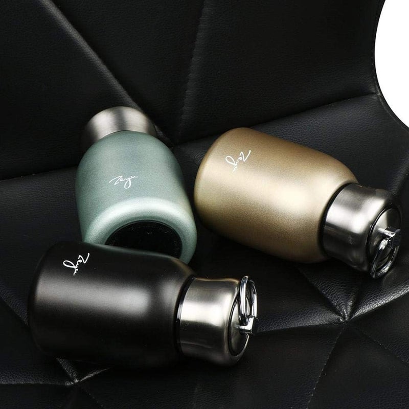 Small Vacuum Insulated Water Bottle Mini Thermal Water Bottle Leak-Proof Vacuum Drink Bottle for Home, Outdoors, Travel, Sports, 280ML (Silver) - Image 5