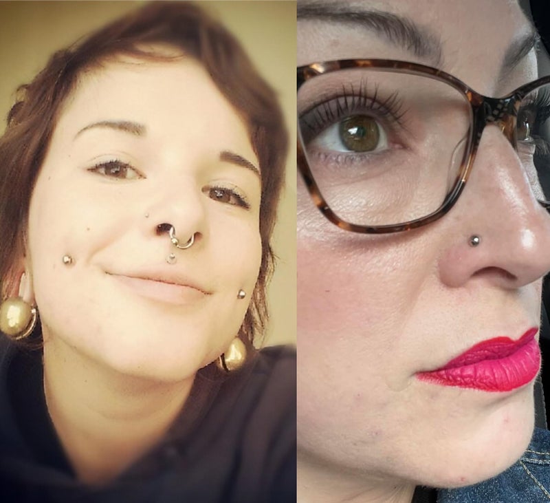 QWALIT Fake Lip Ring Fake Lip Piercing Fake Piercings Fake Nose Ring Hoop Fake Face Piercing Fake Lip Stud Fake Nose Stud Stick on Fake Eyebrow Piercing Fake Eyebrow Ring Fake Piercing Balls Silver - Image 3