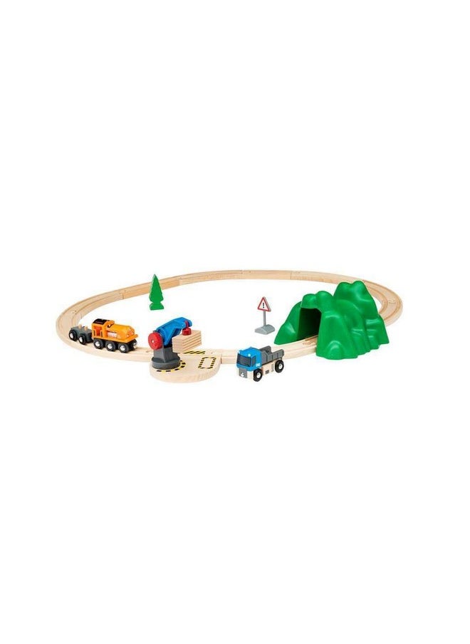 Brio Brio Starter Lift&Load Set Wooden Toy Train (19 Piece), Multi  - Image 5