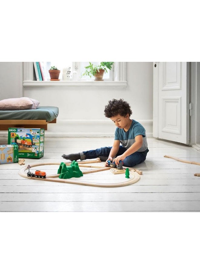 Brio Brio Starter Lift&Load Set Wooden Toy Train (19 Piece), Multi  - Image 2