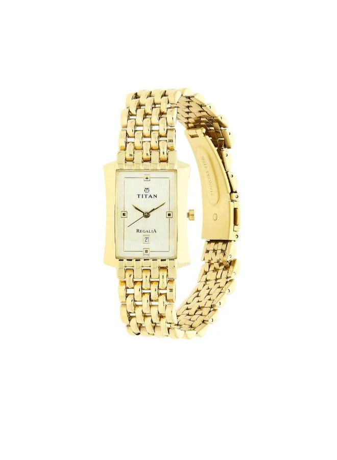 تيتان Men's Metal Analog Watch 1927YM05 - 25 mm