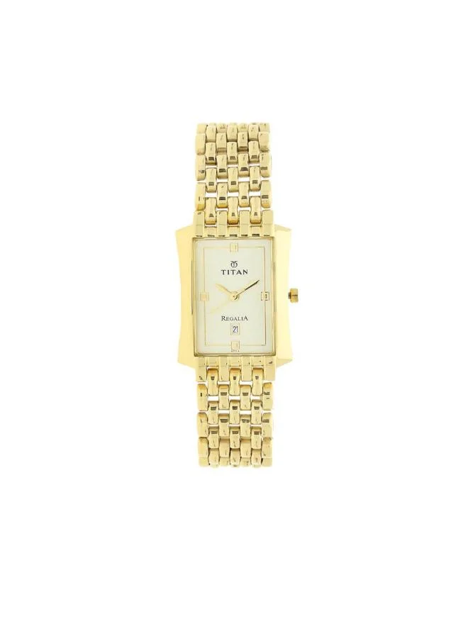 تيتان Men's Metal Analog Watch 1927YM05 - 25 mm