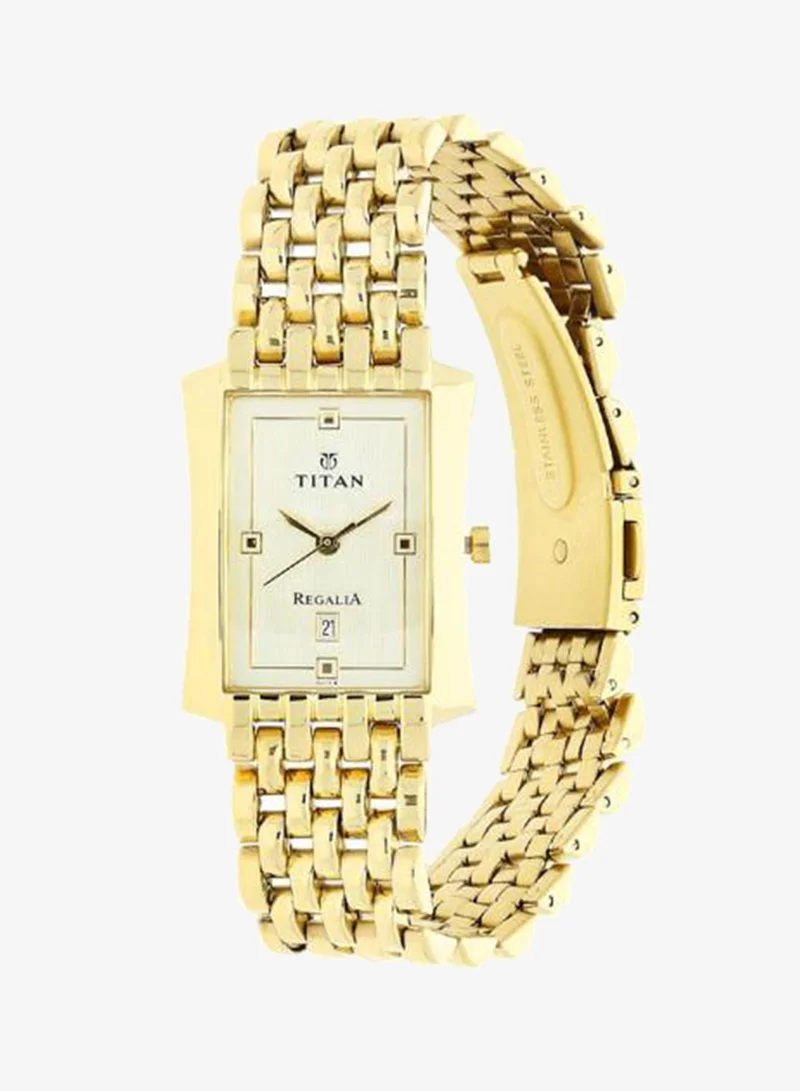 TITAN Men's Metal Analog Watch 1927YM05 - 25 mm