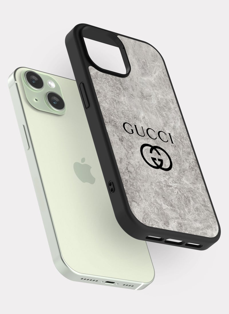 بكسلات كفر ايفون 15 غوتشي رمادي - Image 2