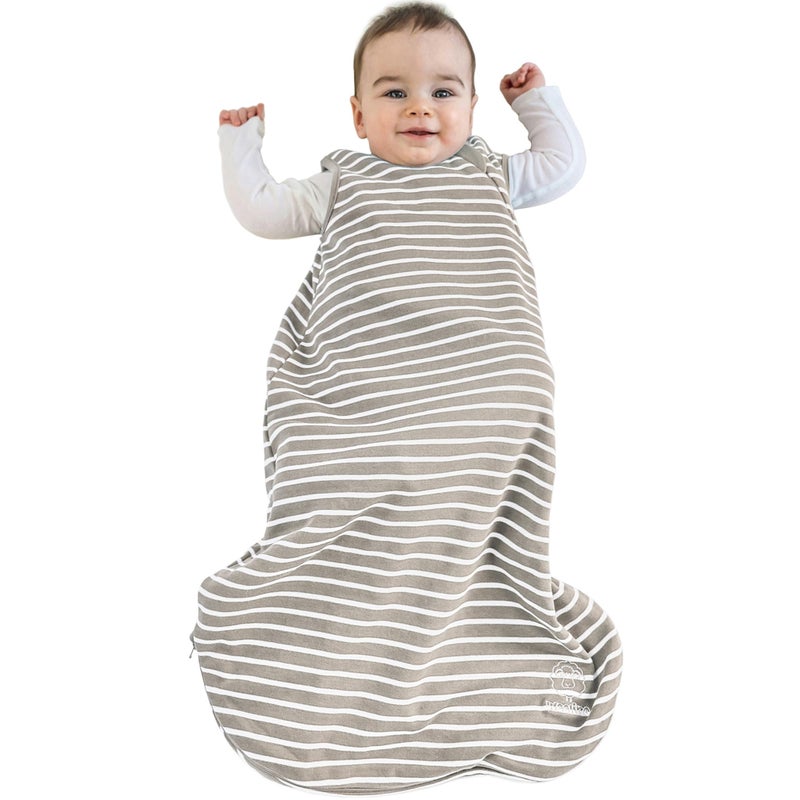 Woolino Woolino Merino Wool and Organic Cotton Baby Sleep Bag 4 Season Classic Sleep Sack for Baby TwoWay Zipper Sleeping Bag for Baby and Toddler 618 Months Earth 