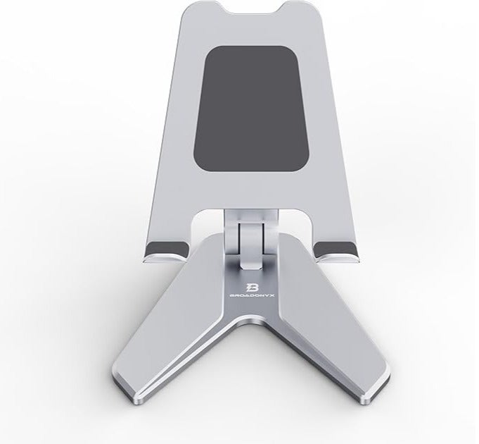 BROADONYX Adjustable Mobile Phone & Tablet Stand | Aluminum Foldable Desk Holder for iPhone, iPad, Samsung & All Smartphones | Portable Phone Holder for Office, Home, Study, Kitchen & Students - Image 5