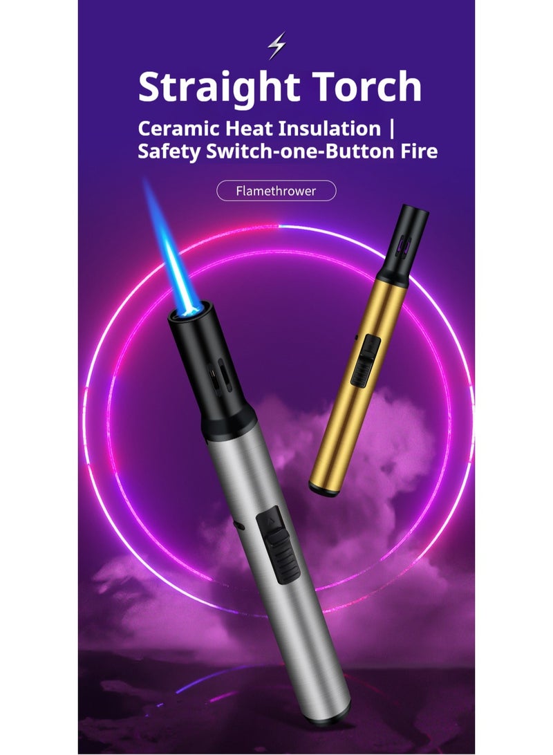 JiFENG Torch Lighters, Adjustable Jet Flame Butane Lighter-Refillable Suitable Moxibustion,Candles,Kitchen(Butane Not Included) - Image 2