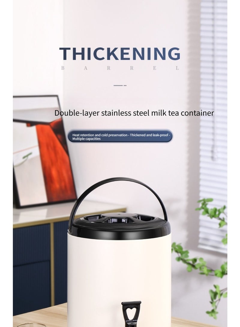 ✨ وعاء مشروبات عازل سعة ١٠ لتر بلون العاج الأنيق ✨ دلو مشروبات من الفولاذ المقاوم للصدأ للجمعات العائلية السعودية والاستخدام التجاري | يحافظ على درجة الحرارة ١٢ ساعة | صنبور مضاد للتسرب - Image 4