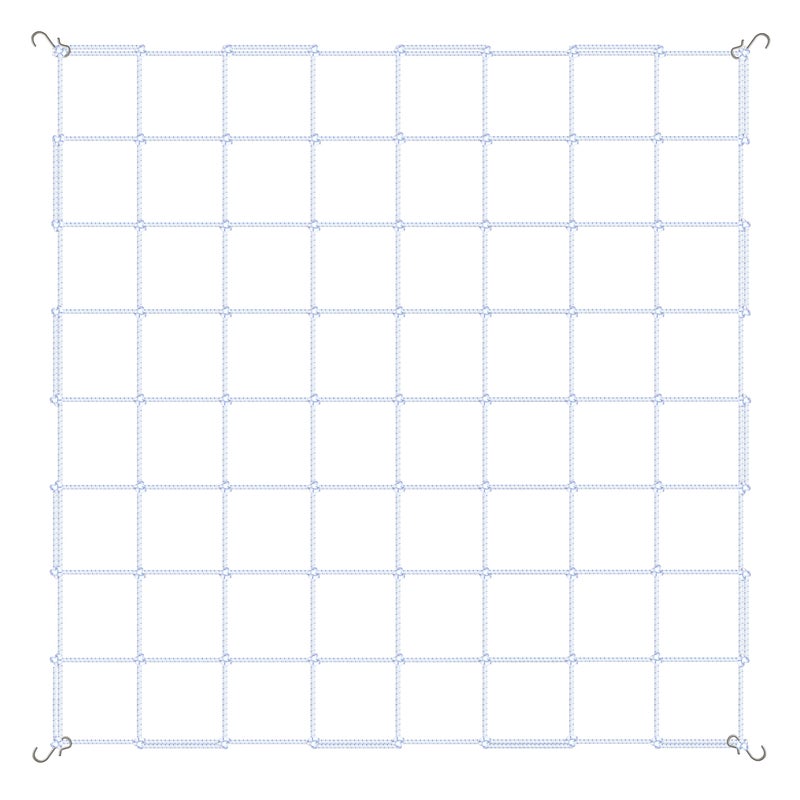 iPower شبكة دعم زراعة iPower 4 x 4 لغرفة 59x59 ، شبكة نباتات مرنة ثقيلة مع خطافات لدعم الزراعة المائية للنباتات المتسلقة والخضروات والفواكه والزهور والكروم - Image 1