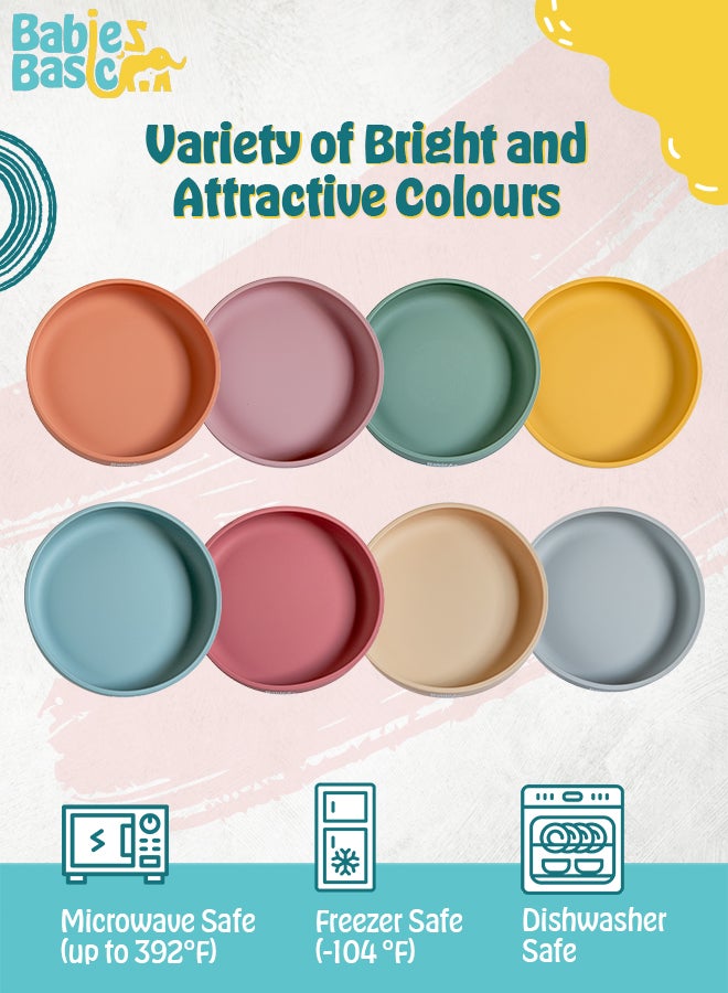 Babies Basic BabiesBasic Silicone Feeding Plate with Suction -  Blue - Image 5