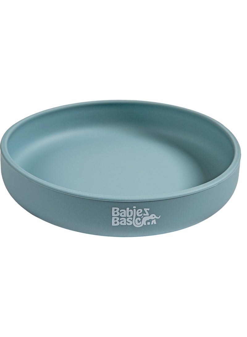 Babies Basic BabiesBasic Silicone Feeding Plate with Suction -  Blue - Image 1