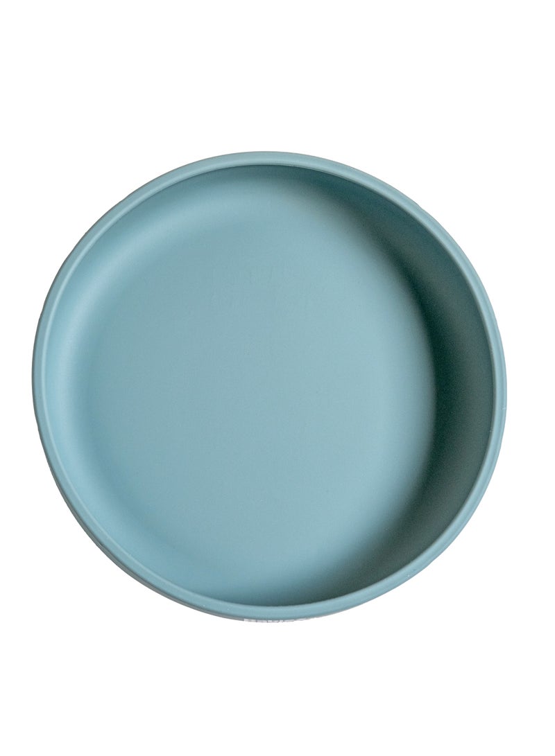 Babies Basic BabiesBasic Silicone Feeding Plate with Suction -  Blue - Image 2