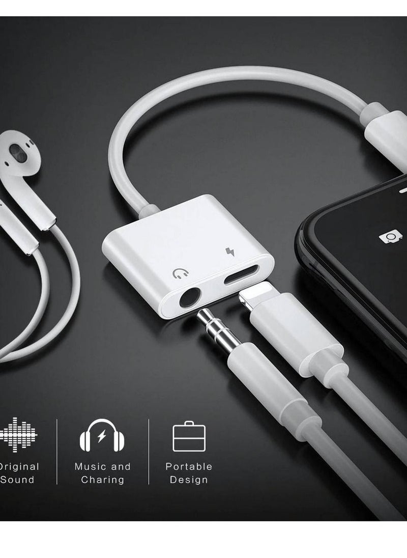 Phone Planet - Headphone And Charger Adaptor White - Image 1