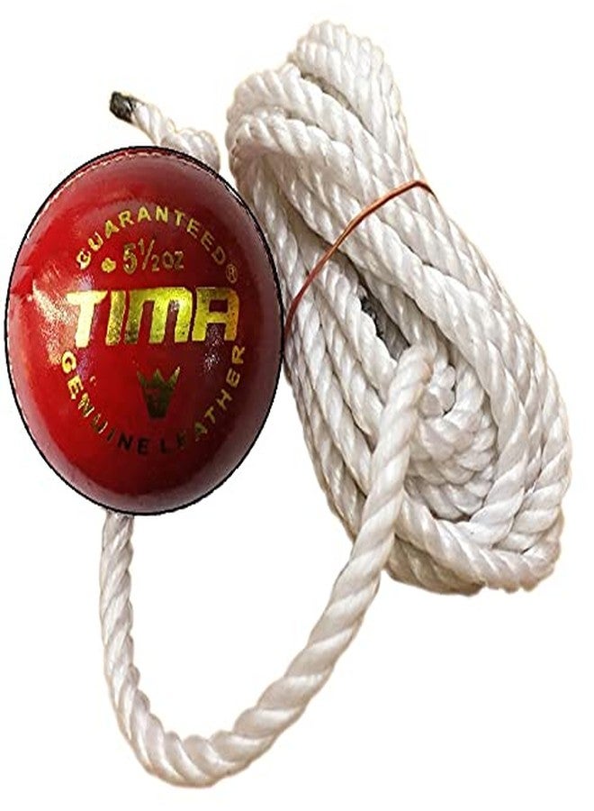 TIMA كرة كريكيت معلقة من الجلد الأبيض من TIMA للتدريب على الضرب - Image 2