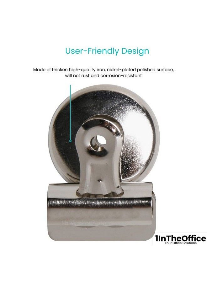 1InTheOffice Magnetic Clips 1.5 Inch Heavy Duty Refrigerator Magnetic Clips 1.3" (3) Clip Magnets  - Image 4