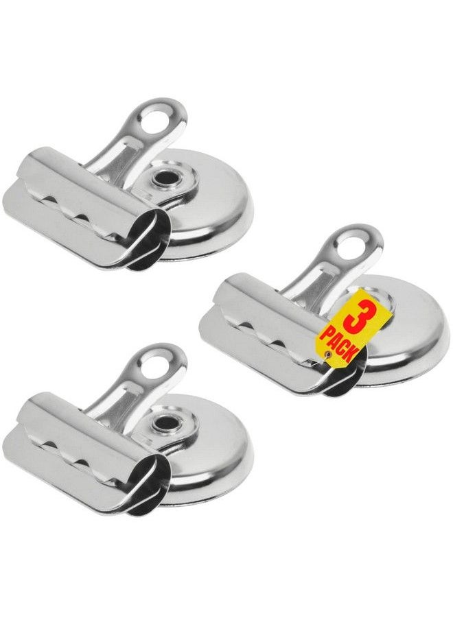 1InTheOffice Magnetic Clips 1.5 Inch Heavy Duty Refrigerator Magnetic Clips 1.3" (3) Clip Magnets  - Image 2