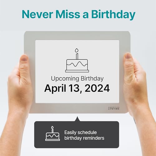 American Lifetime New 2026 Dementia Clock Large Digital Clock for Seniors, Alzeimer Clock Large Display with Custom Alarms, Clock with Day & Date for Elderly, Digital Calendar Premium White Pro - Image 4