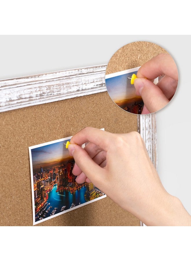 Board2by Cork Board Bulletin Board 24 x 36, White Wood Framed 2x3 Corkboard, Office Board for Wall Decorative, Large Wall Mounted Notice Pin Board with 16 Push Pins for School, Home & Office - Image 5