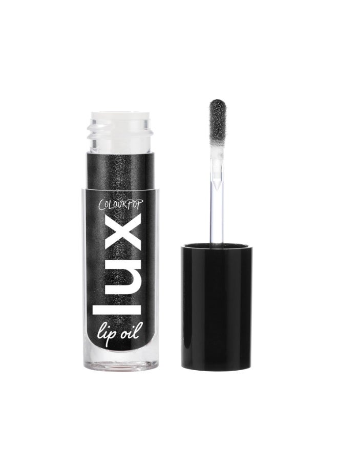 ColourPop زيت شفاه لوكس من كولور بوب × تويللايت - زيت شفاه ملون مرطب، شفاف، مُركب بمستخلص البابونج الغني بمضادات الأكسدة وزيت القطيفة - زيت شفاه أسود مغذي غير دهني - فريق جاكوب (0.16 أونصة) - Image 1
