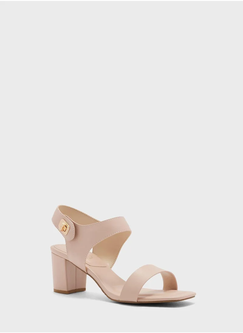 Vincci Ankle Strap Mid Heel Sandals