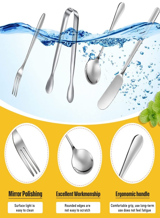 لونسوير مجموعة أدوات تقديم اللحوم الباردة: تتضمن ملقط تقديم، سكاكين، ملاعق، شوك، أعواد أسنان، مغارف عسل، وعاء لصنع معجنات عيد الميلاد (فضي). - Image 3