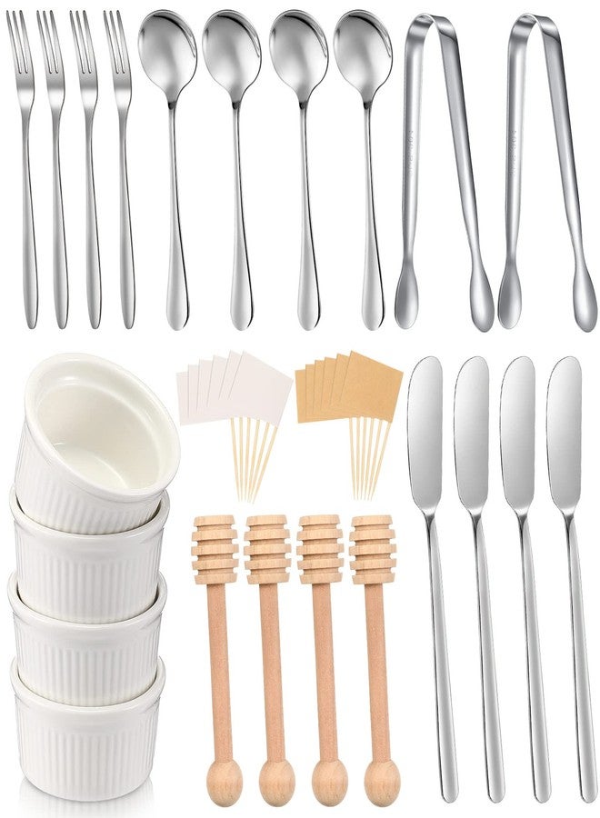 لونسوير مجموعة أدوات تقديم اللحوم الباردة: تتضمن ملقط تقديم، سكاكين، ملاعق، شوك، أعواد أسنان، مغارف عسل، وعاء لصنع معجنات عيد الميلاد (فضي). - Image 1