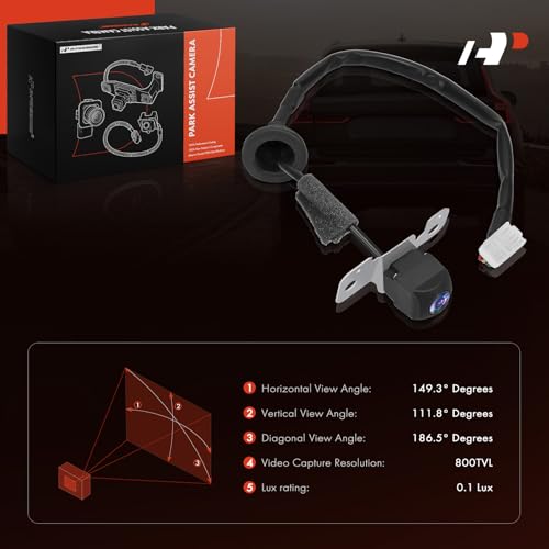 A-Premium Park Assist Camera Rear View Backup Reverse Camera Compatible with Select Mazda Models - 2012 2013 2014 2015 CX-9 CX9 - Replace# TK2167RC0C - Image 2