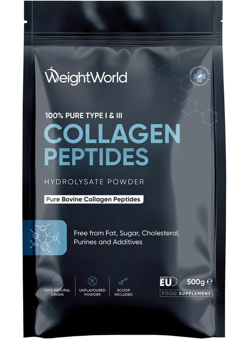 WeightWorld Pure Type I & III Collagen Peptides Hydrolysate Powder – Pure Bovine Collagen Peptides. - Image 1