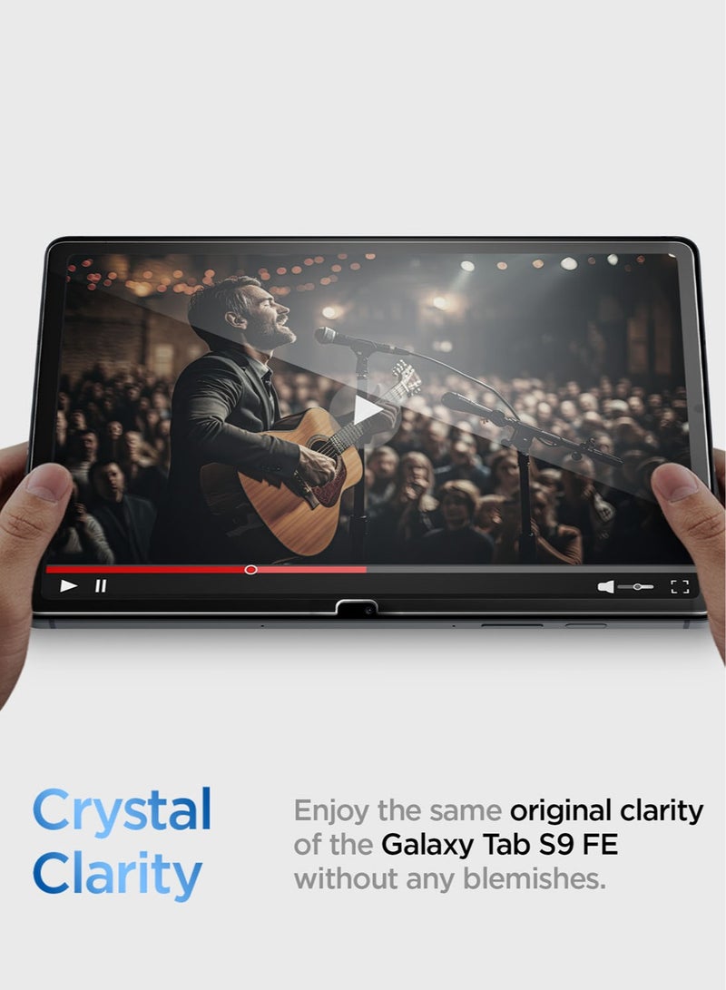 Spigen واقي شاشة Glastr Slim لهاتف Samsung Galaxy Tab S9 FE PLUS (12.4 بوصة) من الزجاج المقوى الفاخر - Image 4