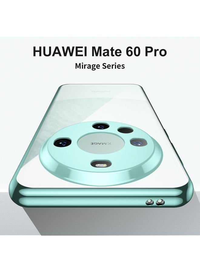 زبون جراب لهاتف Huawei Mate 60 Pro، جراب شفاف مطلي بالكهرباء لحماية العدسات - Image 4