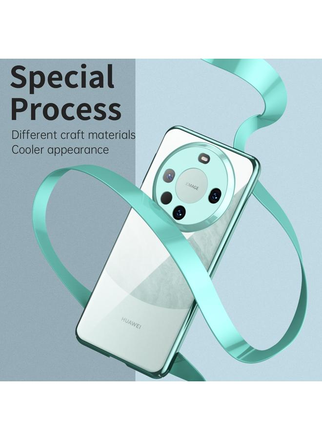 زبون جراب لهاتف Huawei Mate 60 Pro، جراب شفاف مطلي بالكهرباء لحماية العدسات - Image 5