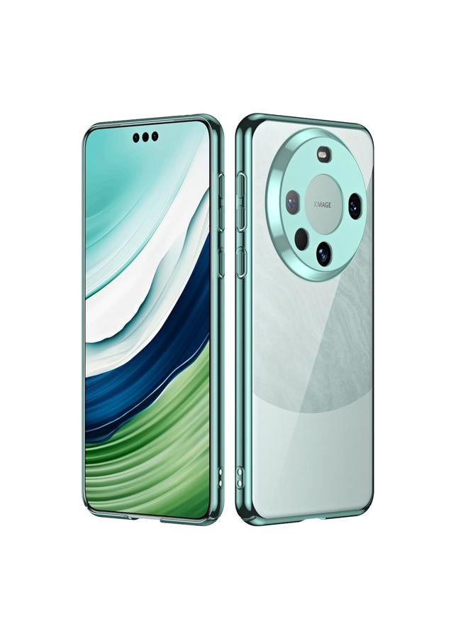 زبون جراب لهاتف Huawei Mate 60 Pro، جراب شفاف مطلي بالكهرباء لحماية العدسات - Image 1