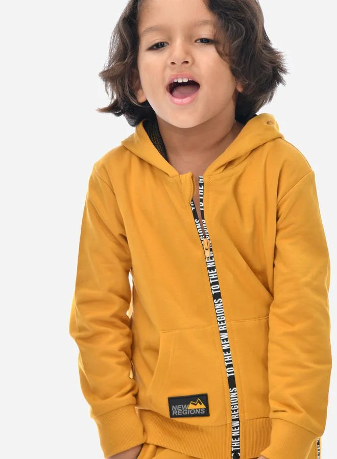 victor and jane Regular Fit Full Zipper Hoodie & Joggers Set by Styli