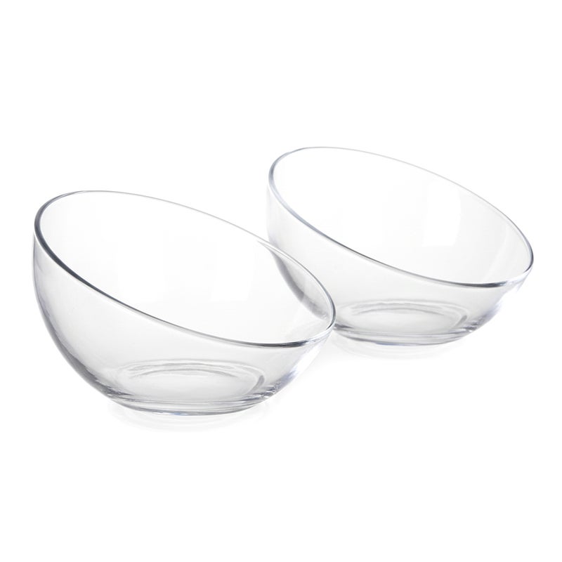 كويزين أرت أوعية حلويات من زجاج الصودا والجير من كويزين آرت، مقاس 4 بوصات، سعة 500 مل، مجموعة من قطعتين | أوعية تقديم زجاجية شفافة للحلويات والسلطات والوجبات الخفيفة | أدوات مائدة زجاجية شفافة للمنزل والمطبخ وغرفة الطعام - Image 1