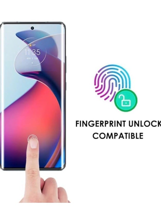 MIGOFAST Screen Protector for Edge 50 Fusion UV Tempered Glass, Film HD Screen Saver, 9H Hardness, Bubble-free Screen Replacement Protector Film - Image 3