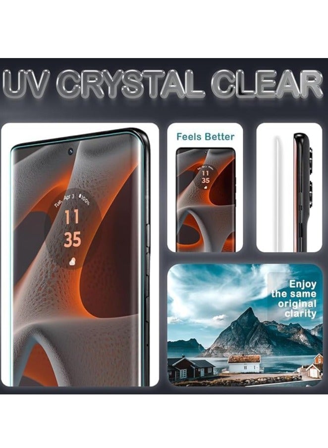 MIGOFAST Screen Protector for Edge 50 Fusion UV Tempered Glass, Film HD Screen Saver, 9H Hardness, Bubble-free Screen Replacement Protector Film - Image 2