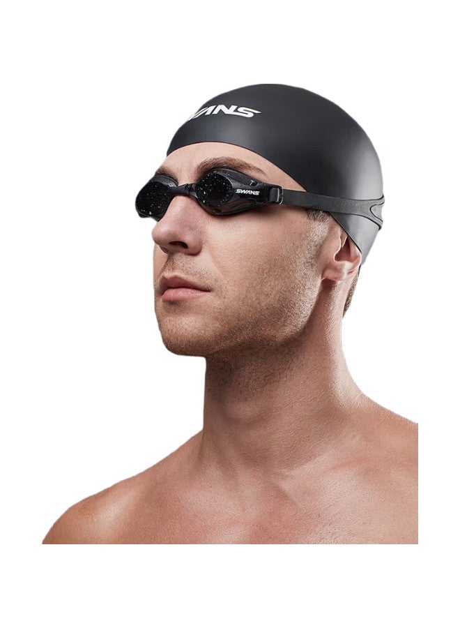 Swans Swimming Goggles, Imported From Japan, Waterproof, Anti-Fog, High-Definition, Clear Lens Coated, Swimming Glasses For Men And Women, Fox2M-1 Black - Image 3