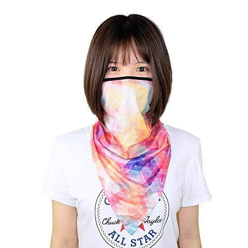 TClian Women UPF 50+ Face Mask Sun Protection Fashion Colorful Neck Gaiter Scarf (FCM-01) - Image 2