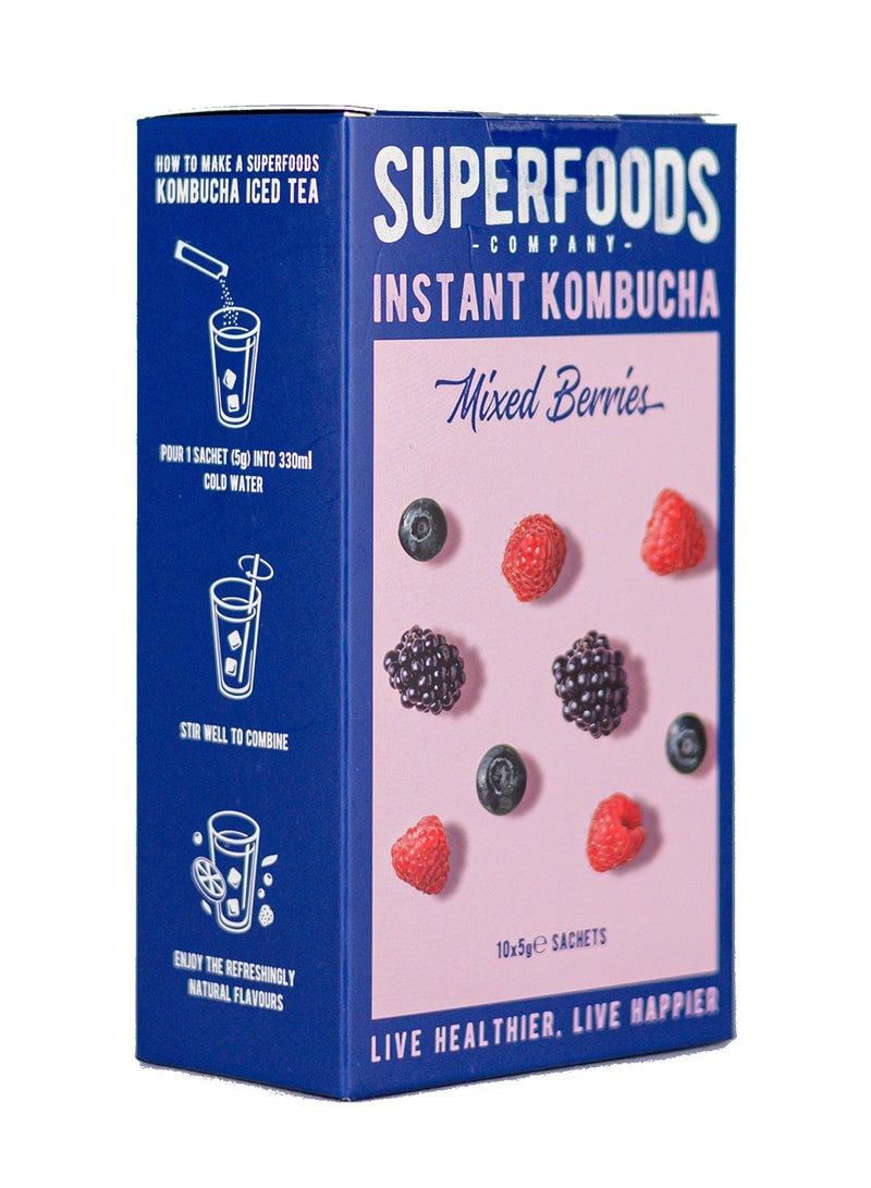 Superfoods صندوق كومبوتشا الفوري - نكهات التوت المختلط 10 × 5 جرام - Image 2
