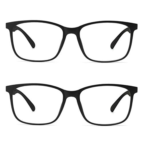 Cyxus 2 Pack Blue Light Glasses for Men Women Reduce Eye Strain UV Blocking for Computer Screen（4002T14 Black*2） - Image 1