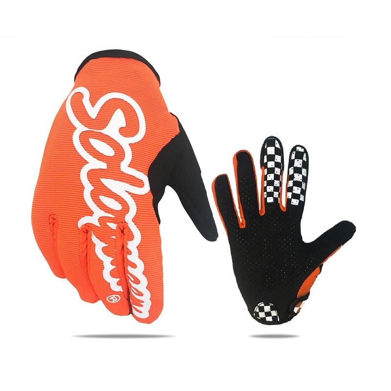 SOLO QUEEN SimRacing Gloves for Simulator Steering Wheel Games and Karting Glove Orange M