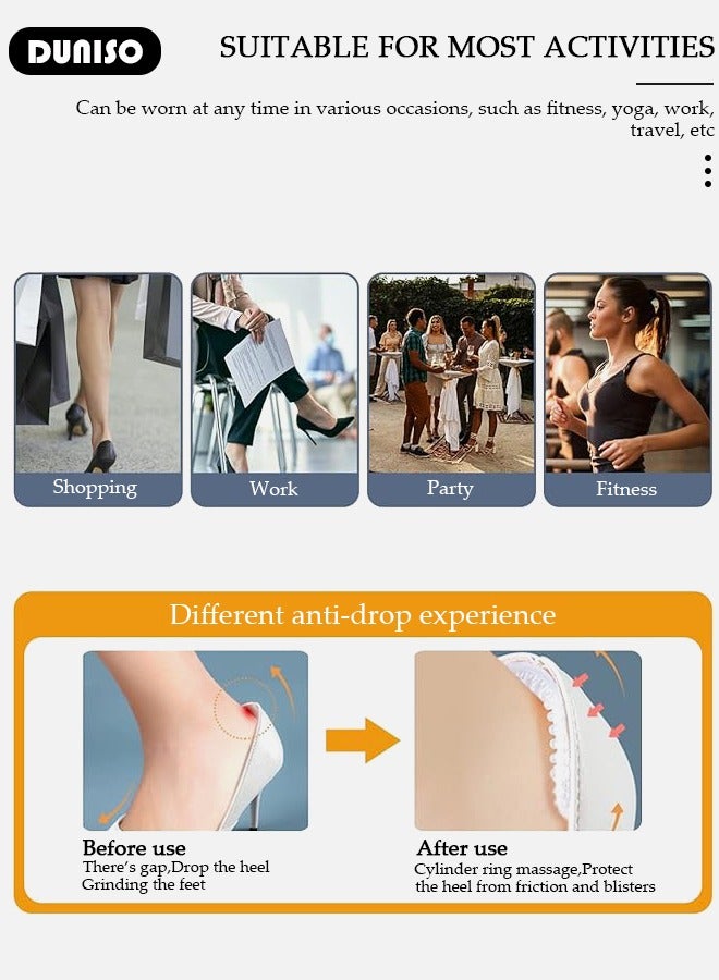 DUNISO 8 Pairs Clear Heel Pads, Heel Cushion Pads for Loose Shoes, Self-Adhesive Heel Liners, Reusable Heel Protector, Improved Shoe Fit and Comfort, Improved inner Sole Preventing Heel Slipping & Blisters - Image 3