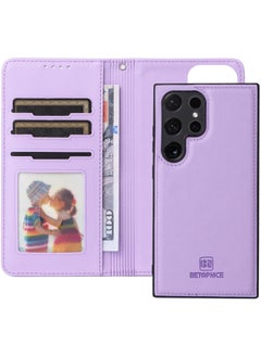 General Wallet Case Compatible with Samsung Galaxy S24 Ultra Wallet Case Detachable Back Cover with Card Holder/Wrist Strap, PU Leather Flip Folio Case with Magnetic Stand Shockproof Shell  - Image 1