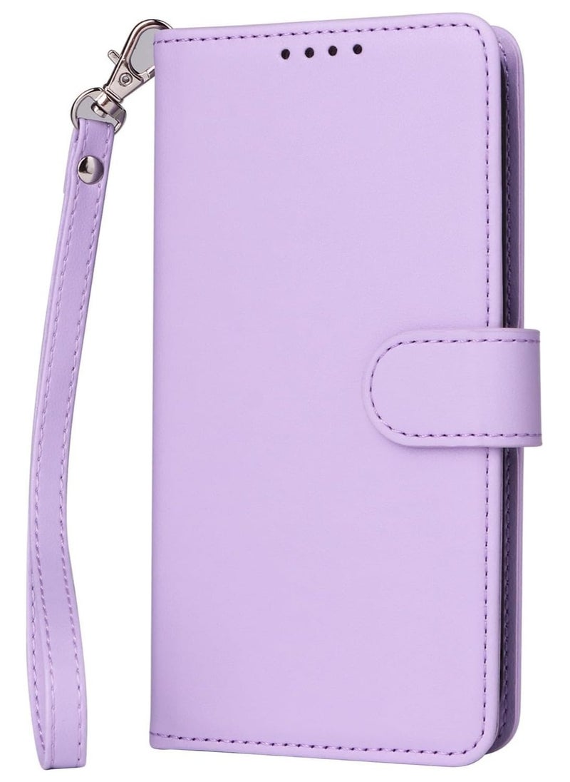 General - Wallet Case Compatible with Samsung Galaxy S24 Ultra Wallet Case Detachable Back Cover with Card Holder/Wrist Strap, PU Leather Flip Folio Case with Magnetic Stand Shockproof Shell - Image 1