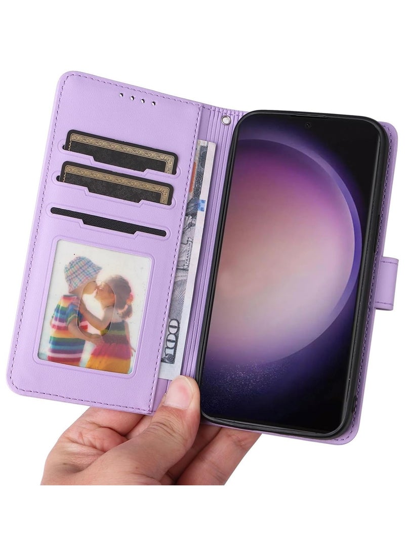 General - Wallet Case Compatible with Samsung Galaxy S24 Ultra Wallet Case Detachable Back Cover with Card Holder/Wrist Strap, PU Leather Flip Folio Case with Magnetic Stand Shockproof Shell - Image 1