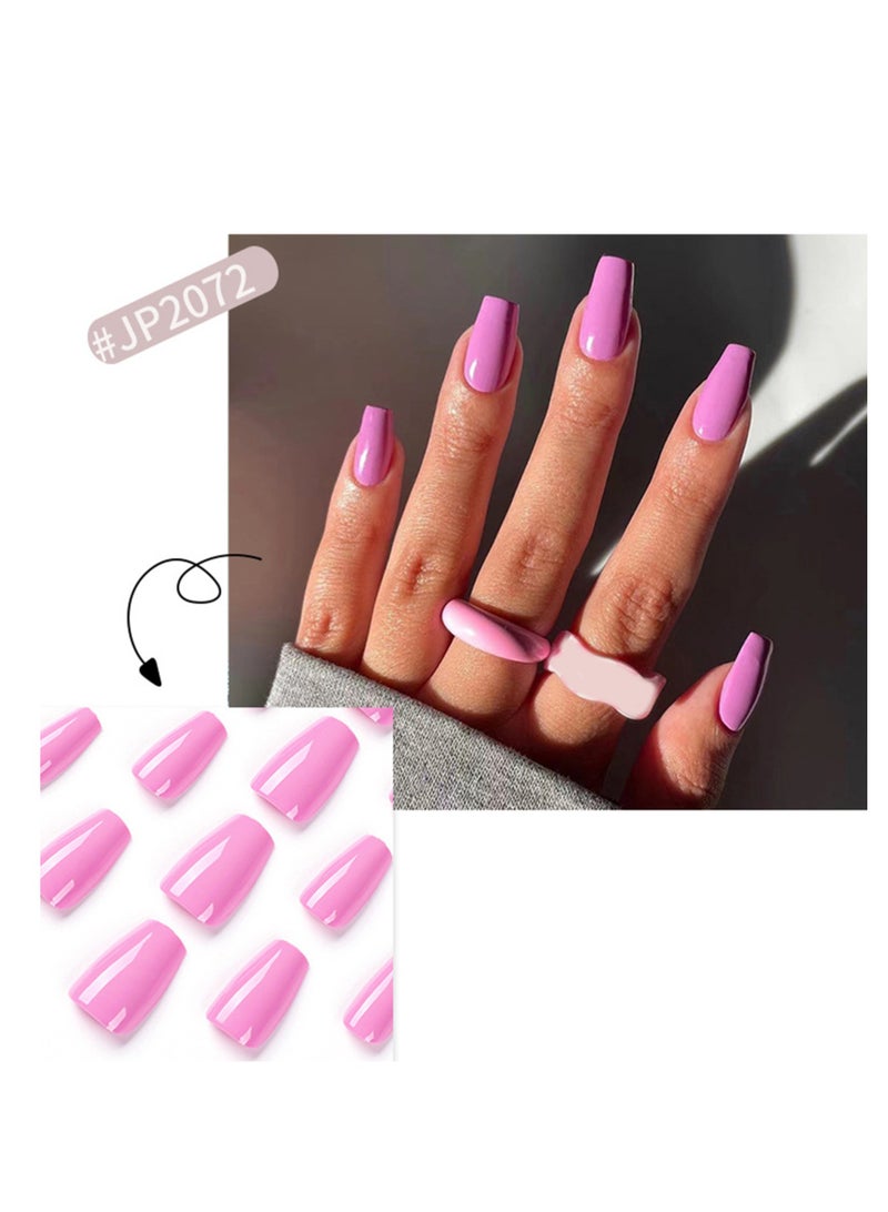Salon Acrylic Reusable False Nails Set Double Tape and Glue Included - Image 3