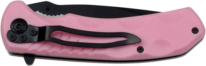 MASTER USA MU-A002 Series Spring Assisted Folding Knife, Black Straight Edge Blade, ABS Handle, 4-1/2-Inch Closed - Image 2